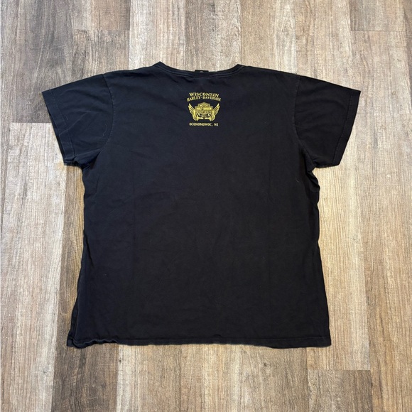 Harley-Davidson Oconomowoc, Wisconsin V Neck T-Shirt - Picture 3 of 3